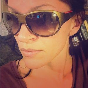 Prada gold tone sunglasses